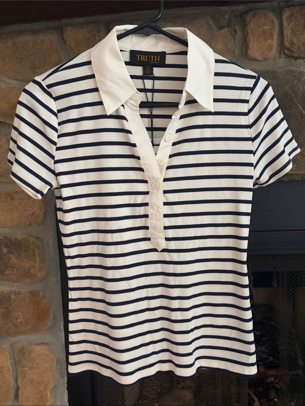 NWT!!! Ribbed Polo Tee
